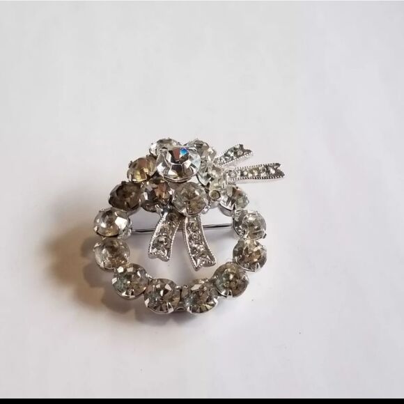 Vintage Eisenberg Ice Brooch Crystal Fashion Brooch 1940-50's - Picture 4 of 10